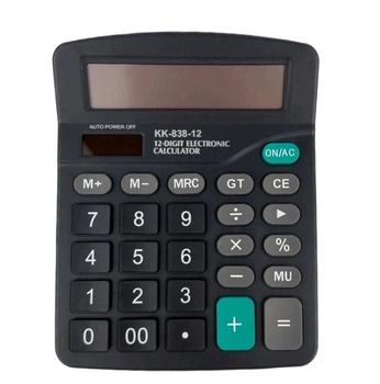 Калькулятор настольный KK-838-12, цвет черный