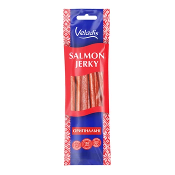 Палички з лосося сушені оригінальні Salmon Jerky TM Veladis, 40 г