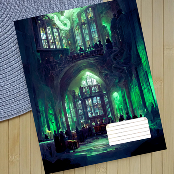 Тетрадь Гарри Поттер Слизерин Harry Potter Slytherin линия 18 листов (30952)