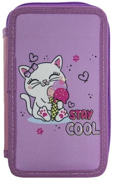 Пенал Class Сool Kitten 1 ярус 2 відвороти поліестер (25202C)