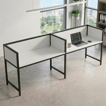 Стіл офісний для двох у стилі Лофт каркас металевий StepLoft Comp-table-249