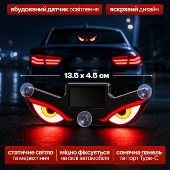 LED подсветка для авто автомобильная подсветка глаз электронный аксессуар для машины светодиодное освещение салона
