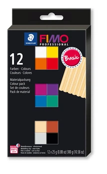 Полимерная глина Fimo в наборе, 12 цветов по 25 г., Basic (8043 C12-1)