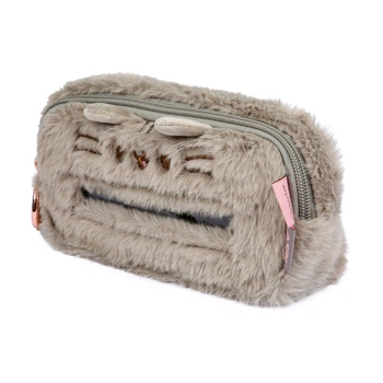 Пенал школьный YES, 1 отделение, Pusheen, мягкий, Серый, (533857)