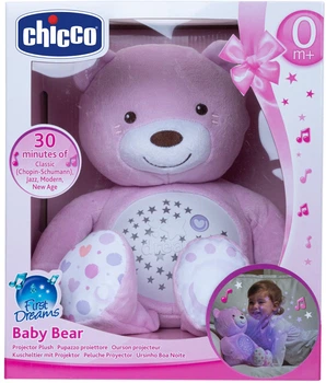 Lampka nocna projektor Chicco First Dreams Miś Różowa (8058664060351)