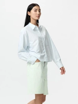 Джинсовые шорты женские Uniqlo 293592025 30 Зеленые (1160136805)