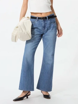 Джинсы Клеш женские Uniqlo 216931057 30 Синие (1159992084)