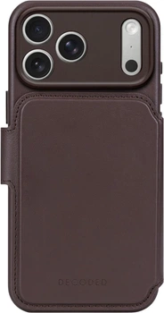 Etui z klapką Decoded Leather Detachable Wallet do Apple iPhone 17 Pro Max Chocolate Brown (D26IPO17PMDW5CN)