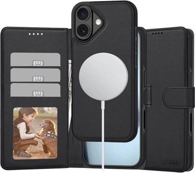 Etui z klapką Tech-Protect Wallet MagSafe do Apple iPhone 17 Matt Black (5906302330379)