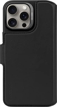 Etui z klapką Decoded Leather Detachable Wallet do Apple iPhone 16 Pro Black (D25IPO16PDW5BK)