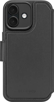 Etui z klapką Decoded Leather Detachable Wallet do Apple iPhone 17 Black (D26IPO17DW5BK)