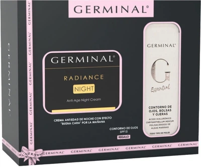 Zestaw do pielęgnacji twarzy Germinal Radiance Krem do twarzy na noc 50 ml + Krem pod oczy SPF 15 15 ml (8430445321262)