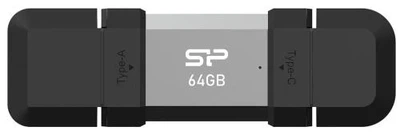 Флеш накопитель USB 64Gb Silicon Power Mobile C51, Black/Grey, Type-C / USB 3.2 (SP064GBUC3C51V1S)