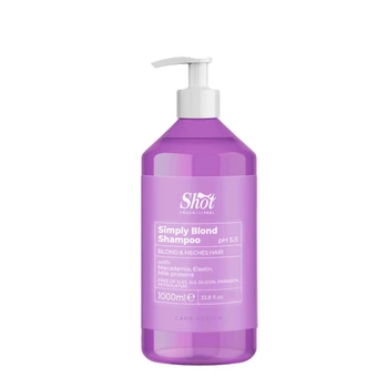 Шампунь для осветленных и мелированных волос Shot Design Simply Blond Shampoo, 1000 ml