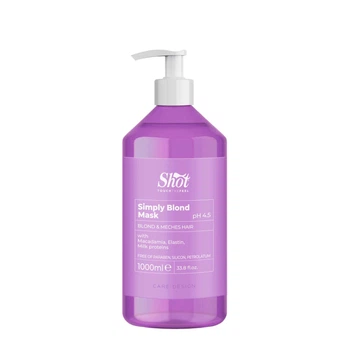 Маска для освітленого та мелірованого волосся Shot Design Simply Blond Mask, 1000 ml
