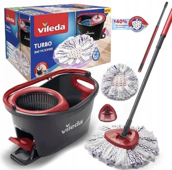 Набор для уборки Vileda Turbo 3in1 Microfibre швабра и ведро с отжимом