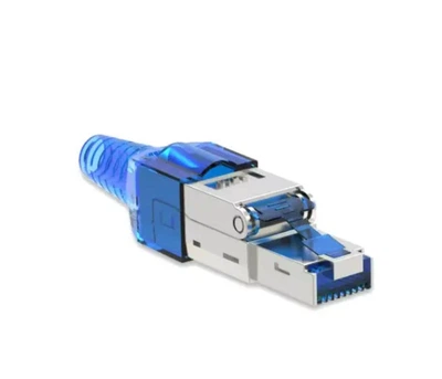 Конектор ZoeRax RJ-45 Cat8 Cat7 разборной из цинкового сплава без инструментов для кабелей SFTP 23AWG