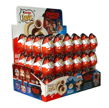 Коробка 72 шт Шоколадне яйце Kinder Joy Stranger Things "Дивні дива" по 20г (Kinder Surprise Kinder Joy)