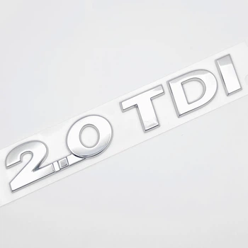 Эмблема надпись 2.0 TDI Volkswagen курсив 10,3*1,6 см 3G0853675A ABS, хром, глянец