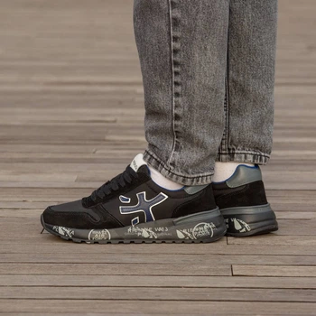 Кросівки чоловічі Premiata Black Blue suede 42 (2183-1133788)