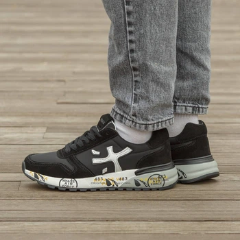 Кросівки чоловічі Premiata Black White Suede 44 (2560-1489355)
