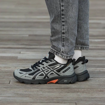 Кросівки чоловічі Asics Gel Venture 6 Gore-Tex Black Grey Orange 44 (2368-1238204)