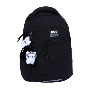 Рюкзак школьный для подростка ортопедический Yes TS-54 Black Cat, для девочек, черный (550326)