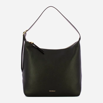 Torebka hobo damska ze skóry naturalnej Coccinelle Cherry E1FDK130280 001 Czarna (800070357668)