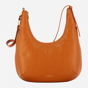 Torebka hobo damska ze skóry naturalnej Coccinelle Sagitta E1F4A130180 W12 Brązowa (800070357685)