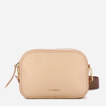 Сумка крос-боді через плече жіноча маленька Coccinelle Marina E1F52150160 N12 Бежева (800070357695)