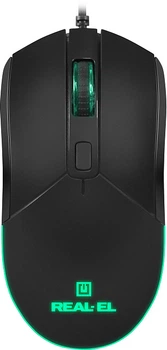 Миша Real-El RM-515 RGB USB Black (EL123200059)