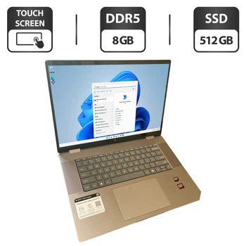 Ноутбук HP Envy x360 16-ad0013dx / 16" (1920x1200) IPS Touch / AMD Ryzen 5 8640HS (6 (12) ядер по 3.5 - 4.9 GHz) / 8 GB DDR5 / 512 GB SSD / AMD Radeon 760M Graphics / WebCam б/в
