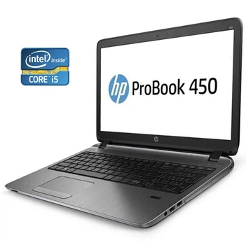 Ноутбук Б-класс HP ProBook 450 G2 / 15.6" (1366x768) TN / Intel Core i5-5200U (2 (4) ядра по 2.2 - 2.7 GHz) / 8 GB DDR3 / 500 GB HDD / Intel HD Graphics 5500 / WebCam / DVD-RW б/у