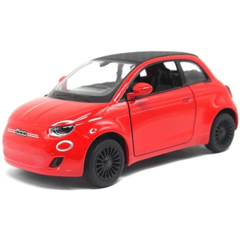 Машинка металева "Fiat 500E", червоний Kinsmart (219797)