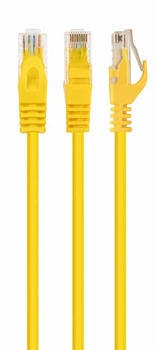 Патч-корд Cablexpert PP6U-2M/Y, UTP, категория 6, литой, 50u" штекер с фиксатором, 2 м, жёлтый