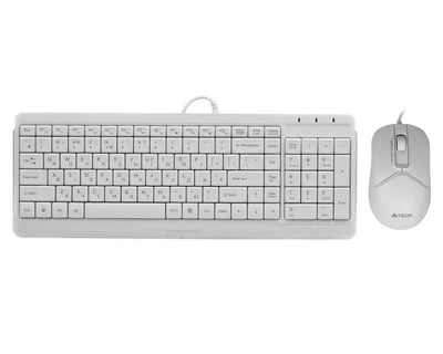 Комплект проводная клавиатура с мышью A4Tech Fstyler F1512, USB, белый цвет