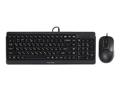 Комплект проводная клавиатура с мышью A4Tech Fstyler F1512, USB, черный цвет