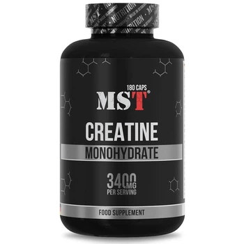 Креатин MST Creatine Monohydrate 3400 мг, 180 капсул (Германия), креатин моногидрат