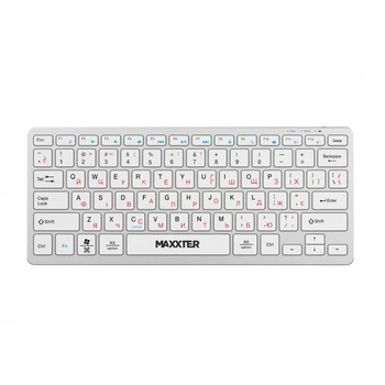 Клавиатура Maxxter KBW-C01S-UA 2.4 ГГц USB-ресивер ENG/RUS Silver