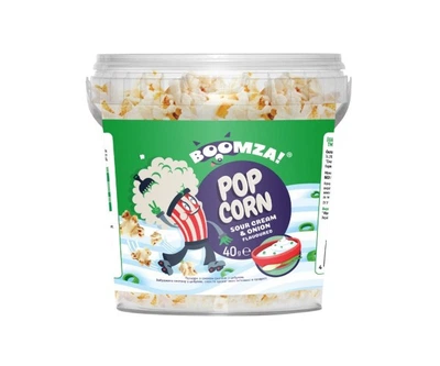 Попкорн пакет со вкусом Сметаны с луком ТМ Boomza ведро 40 g