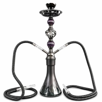 Кальян на 2 трубки на 2 персоны Hookah Dino высотой 53 см Чёрный