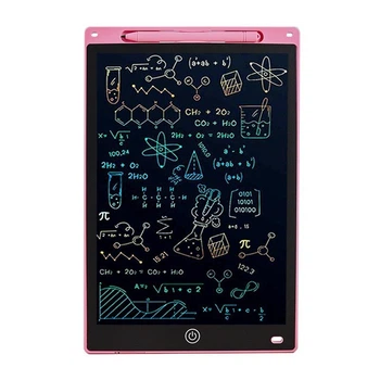 Графический LCD планшет для рисования 8.5 дюймов с цветным дисплеем и кнопкой очистки пластик розовый R9796