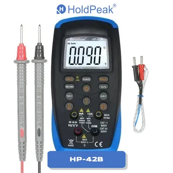Мультиметр HoldPeak HP-42B цифровий (TrueRMS 6000 відліків 600В 10А AC/DC 60МОМ 60mF 200kHz NCV)