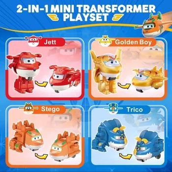Набор игровых фигурок-трансформеров Супер Крылья Super Wings SW Dinosaurs World Adventure Set