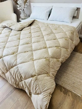 Ковдра Pure Wool Casablank 100%вовна з хлопком 180х220см бежевий (volt50)