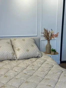 Одеяло Pure Wool Casablank 100%шерсть с хлопком 200х220см бежевый (volt79)