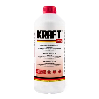 Антифриз Kraft G12 Red G12/G12 + -35 °C для системи охолодження 1.5 л (KF109)