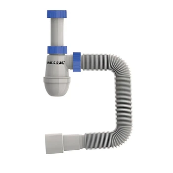Сифон трубный Mixxus SU-04-A 1 1/4" 32 мм пластик черный 25х10х10 см