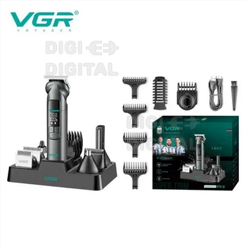 Набор для стрижки VGR 14 в 1 V-096 14 насадок LED Display