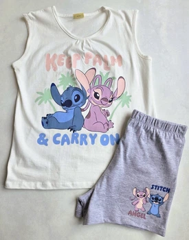 Дитяча піжама літня Disney Stitch 134-140 см для дівчаток 127194